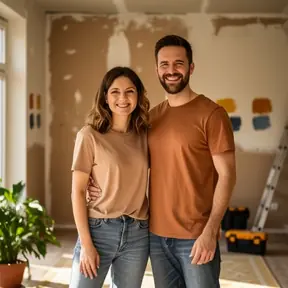 femme cuisinière française souriante en cuisine avec lumière douce