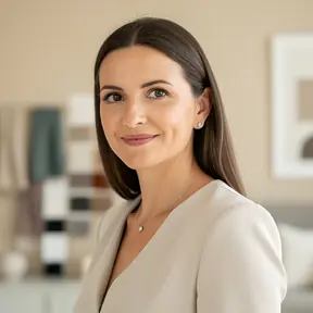 femme française souriante cuisinant à la maison ambiance chaleureuse lumière naturelle