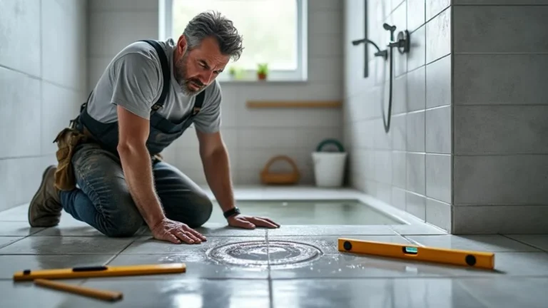 J'aurais dû vérifier la pente du receveur avant de poser mon carrelage