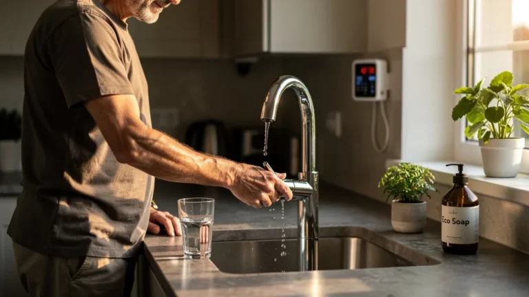 Réduction consommation d'eau de 25% grâce à un robinet économiseur d'eau installé en cuisine